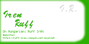 iren ruff business card