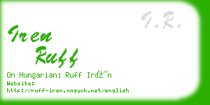 iren ruff business card